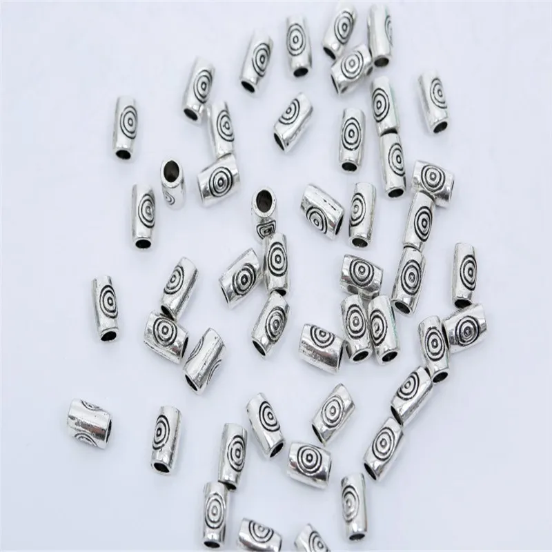 100Pcs-5mm x 3mm 27 стилей тибетская серебряная трубка металлические бусины Spacer Бусины для самостоятельного изготовления украшений трубки Подвески для изготовления ювелирных изделий 20/50/100 шт - Цвет: 100Pcs-5mm x 3mm
