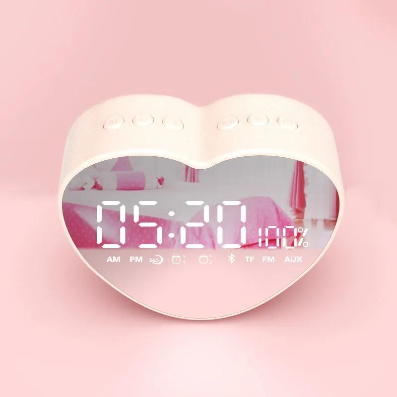 Динамик двойной будильник с цифровым дисплеем FM радио часы многофункциональный