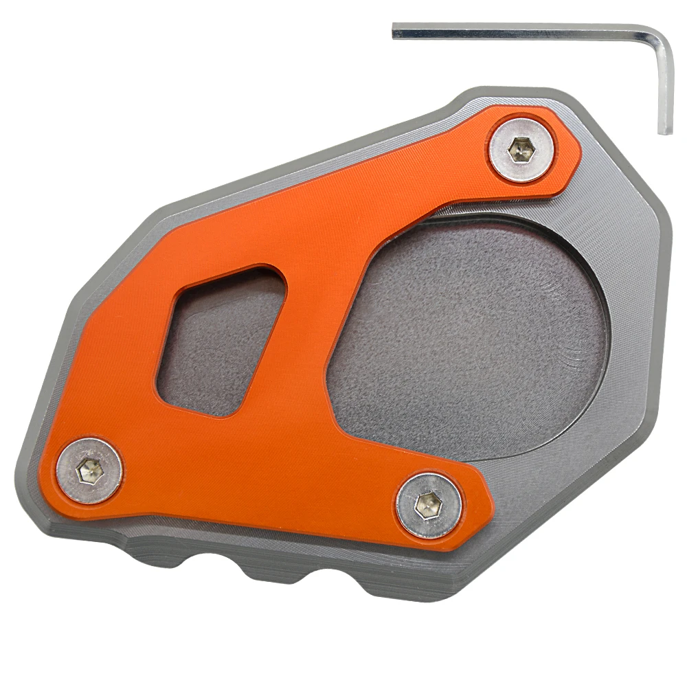 titanium orange CNC алюминиевая мотоциклетная подножка боковая подставка увеличитель опорная пластина расширение для KTM 1050 1190 1290 adventure - Цвет: titanium orange