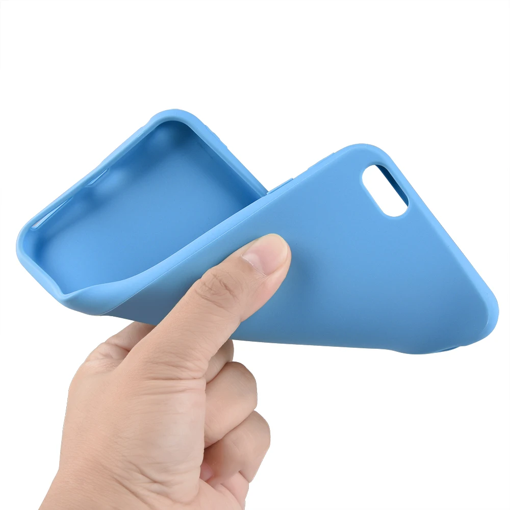 Чехол для телефона Coque iphone 6 S 7 8 Plus мягкий силиконовый чехол TP однотонный