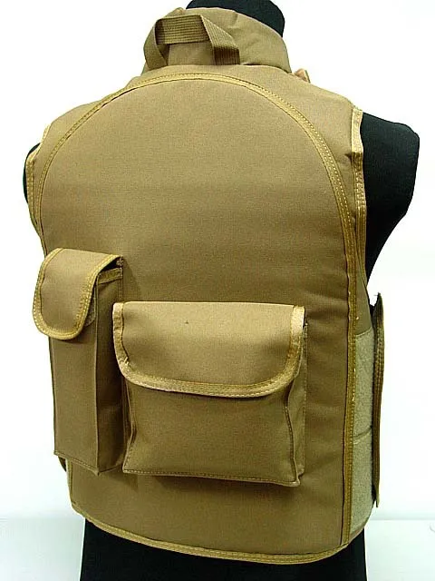 Многофункциональный боевой жилет четыре в одном CS Equitment тактический коричневого