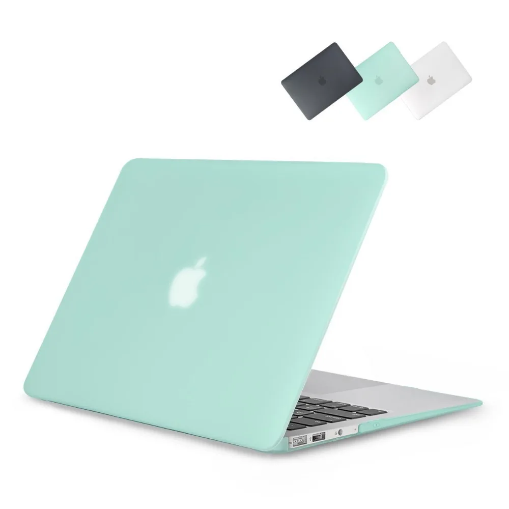 3 в 1 Кристальный/матовый прозрачный жесткий чехол для Macbook Air 11 13 Pro 15 Retina 12 дюймов