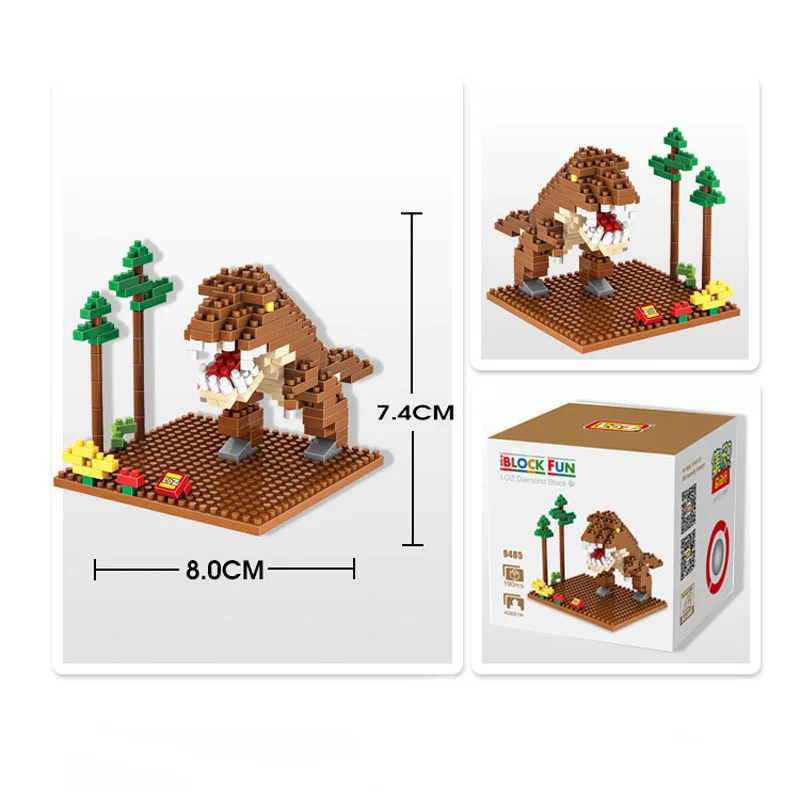 LOZ алмазные блоки динозавр строительные 3D Действие Детские игрушки персонажи