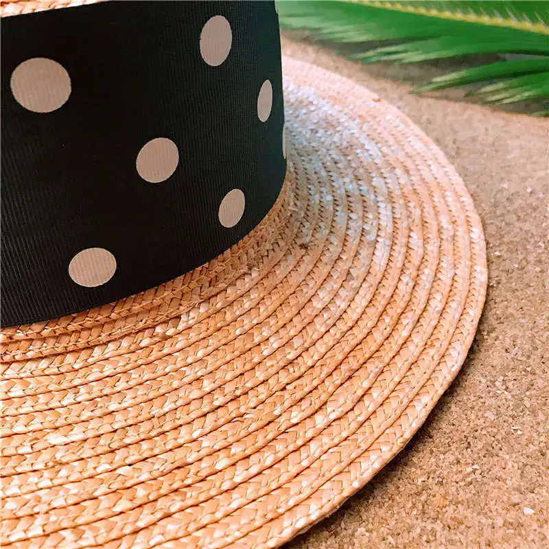 Соломенная шляпа ручной работы для женщин плетеная пляжная Панама от солнца с