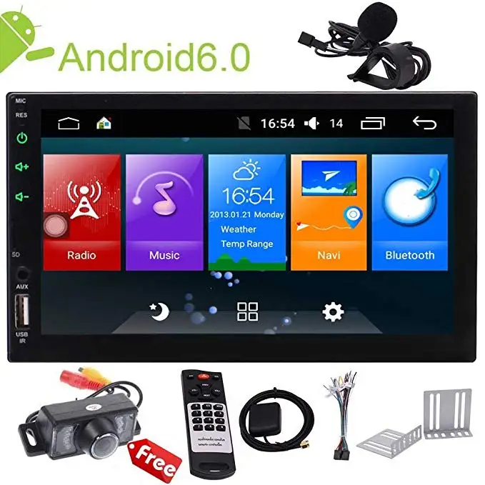 Автомагнитола 2 DIN с поддержкой wi fi GPS навигации Bluetooth сенсорного экрана зеркала