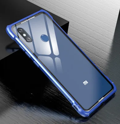 Xiaomi Mi8 pro Bumper Case Funda Mi 8 metal frame tempered glass clear Back cover for m8 |