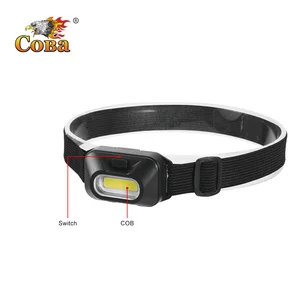 Coba cob налобный фонарь Портативный мини Фара 5 цветов 3 режима использования 3 * AAA батарея водостойкий Сверхъяркие светильники Кемпинг бег