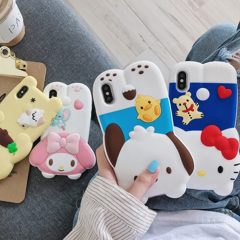 Для iphone XS max XR X Милая 3D Мелодия Марка pom-Pom Purin телефонные чехлы для 8plus 7 7plus 8 6 6S 6splus