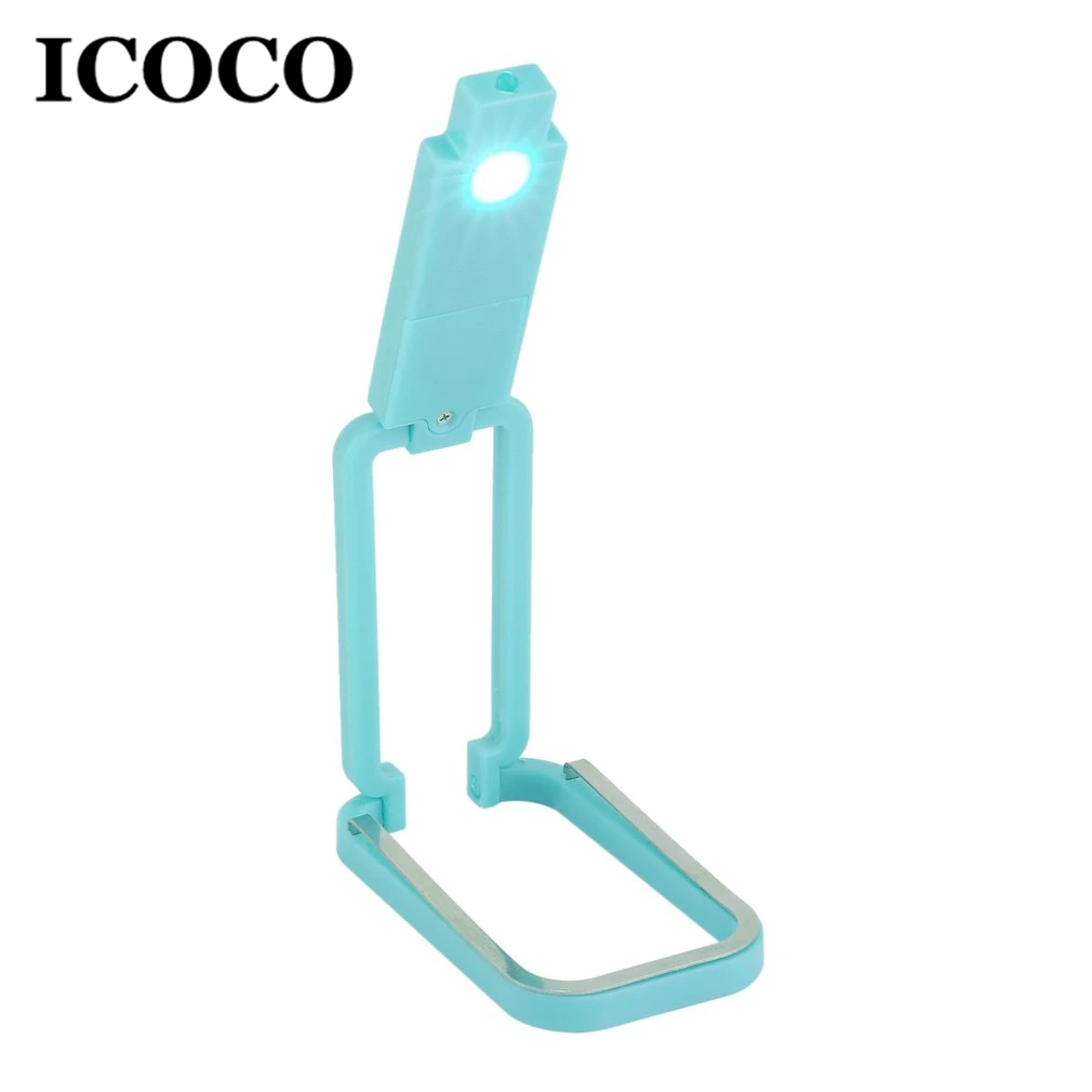 ICOCO 1 шт. Портативный Mini 2 светодиода Clip на свет книга Батарея управлением ночник