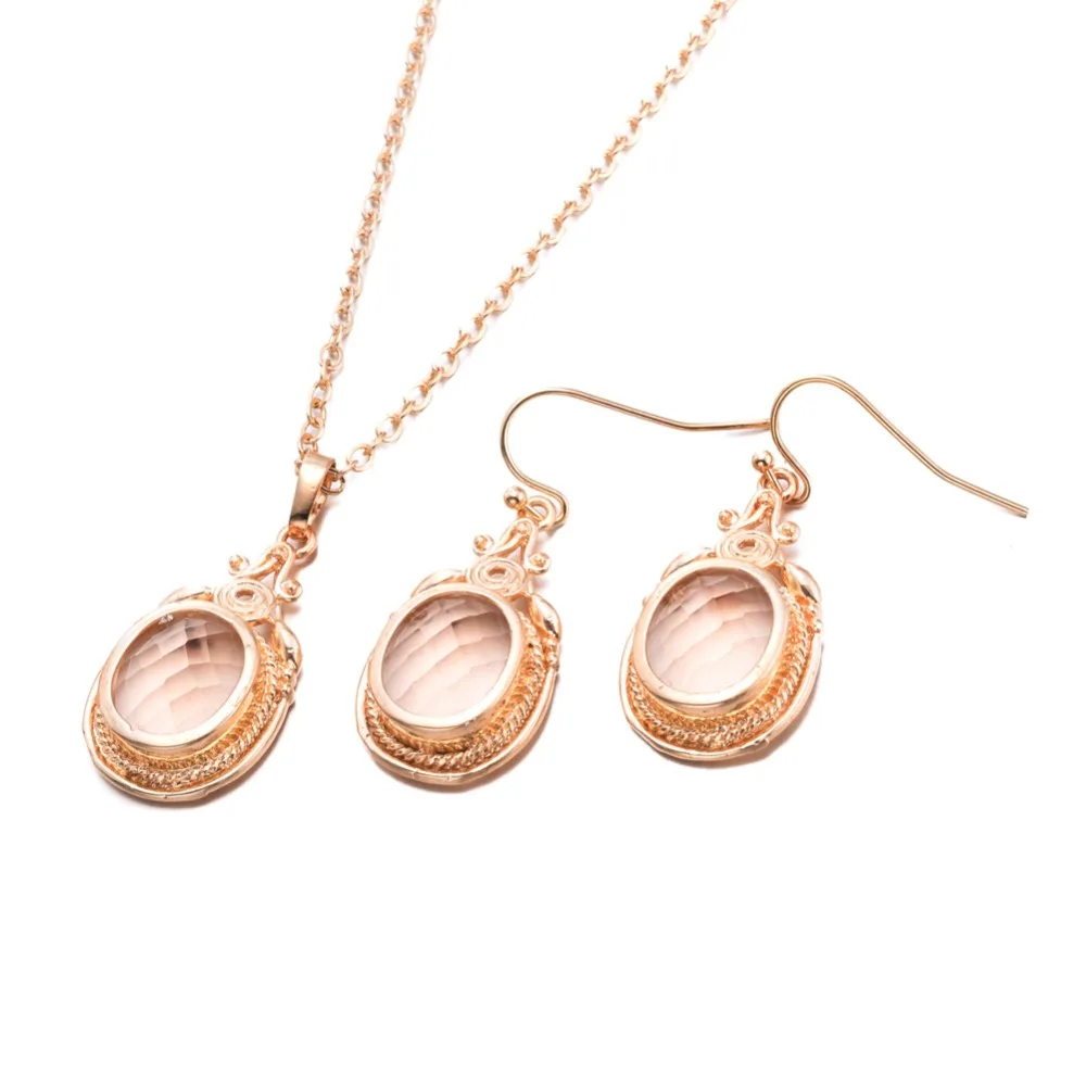 Новое прибытие мода роскошные серьги ожерелье свадебные аксессуары красный