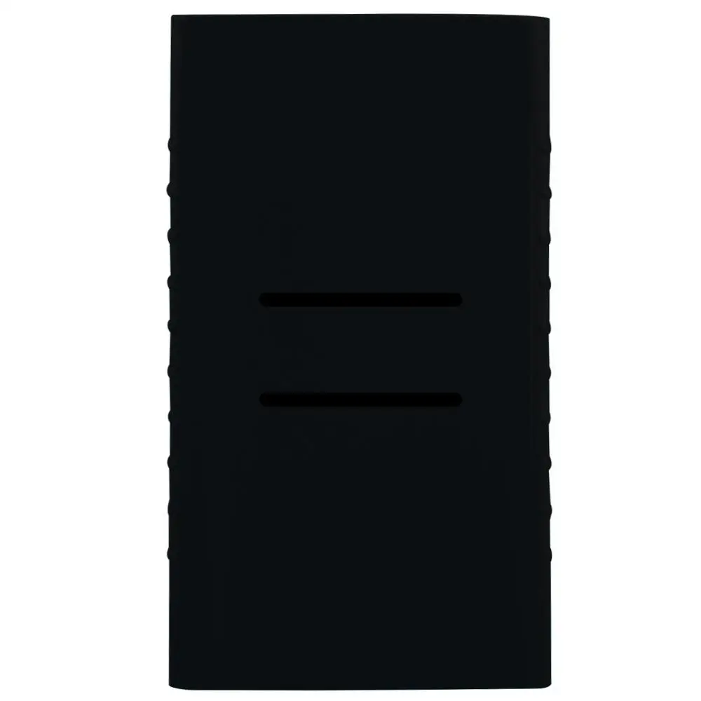 Черный Силиконовый чехол для Xiaomi power Bank 10000mAh PLM02ZM портативный внешний аккумулятор резиновый корпус - Цвет: Черный