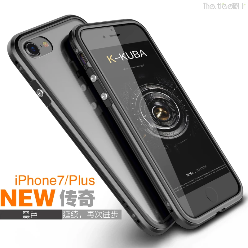 Для Apple iPhone 7 Чехол aluminio металлическая прозрачная задняя панель роскошный бронированный чехол для телефона алюминиевая рамка чехол для iPhone 7 Plus противоударный