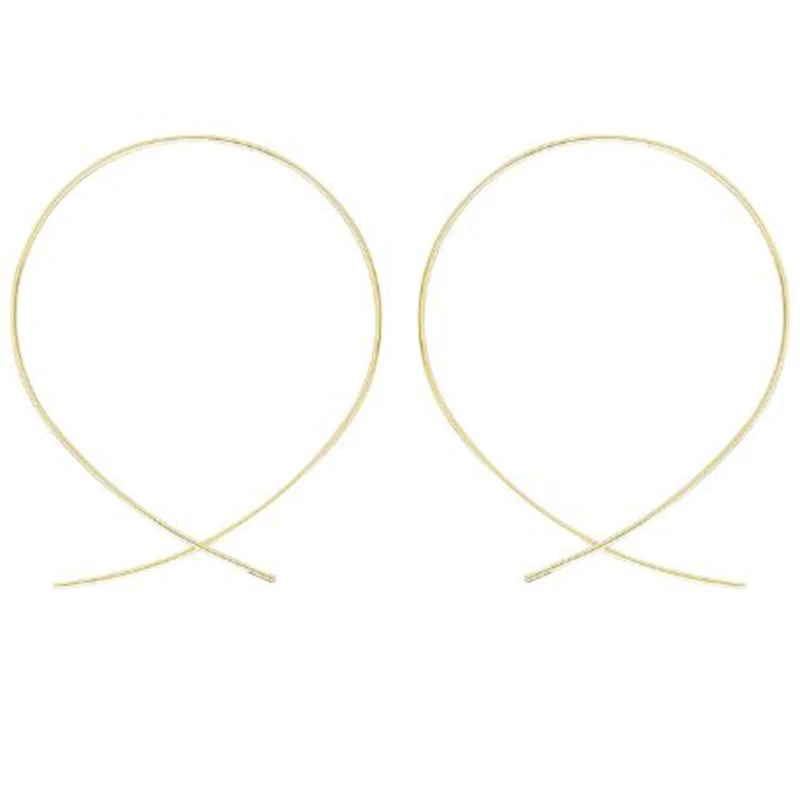 Женские золотые серьги кольца ручной работы из серебра 925 пробы|Серьги-кольца| |