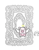 Rectangular frame Свинья, для рукоделия, металлические режущие штампы, форма для высечки, овальная прямоугольная кружевная рамка, бумага для скрапбукинга, нож, форма для высечки, трафареты для высечки - Цвет: Rectangular frame