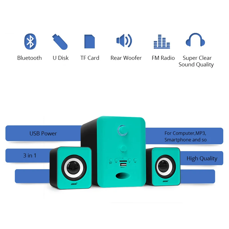 Многофункциональный беспроводной Bluetooth динамик для мобильного телефона 3 5 мм