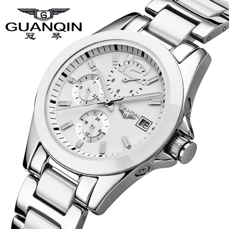 GUANQIN Women Watches Hardlex Mechanical Watch Luxury Brand Ceramic Watch Women Clock Waterproof  Dress Girls Watches 2022