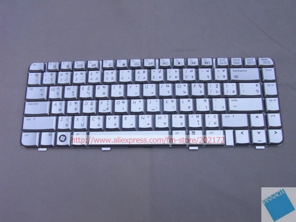

Brand New Silver Laptop Keyboard 468817-281 462554-281 For HP Pavilion DV3000 DV3100 Thailand Layout 100% compatiable us