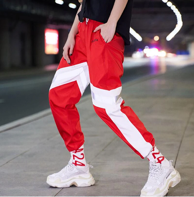 Женские свободные брюки карго Harajuku BF спортивные в стиле хип хоп осень 2019|Брюки| |