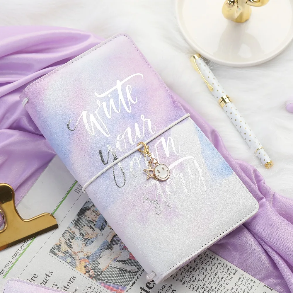Ноутбук Yiwi Dokibook Lovedoki из фиолетовой кожи дорожный дневник винтажный