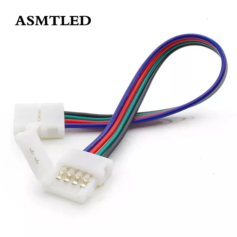 5 шт. 10 мм 4 pin два разъема с кабелем для SMD 5050 RGB светодиодные полосы света не