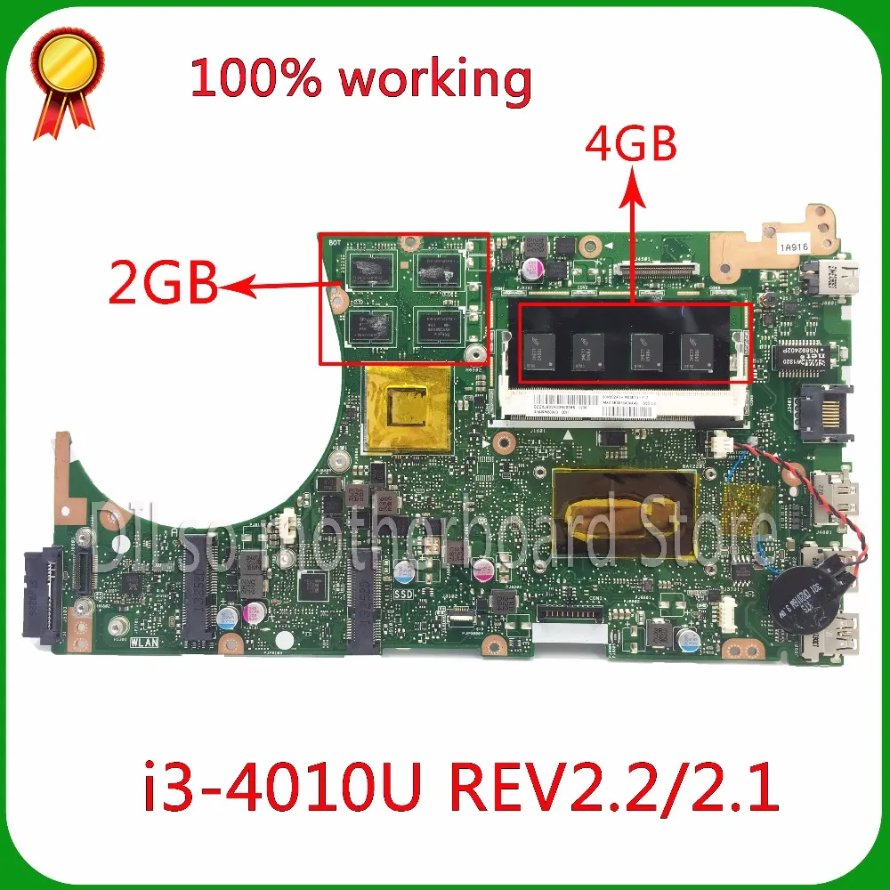 KEFU s551lb для ASUS K551L K551LB K551LD K551LN S551L S551LB S551LD S551LN Vivobook материнская плата ноутбука I3 CPU Test