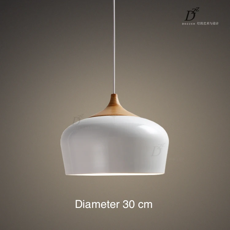 Деревянная и алюминиевая простая Подвесная лампа в спальню с Лесным Орехом