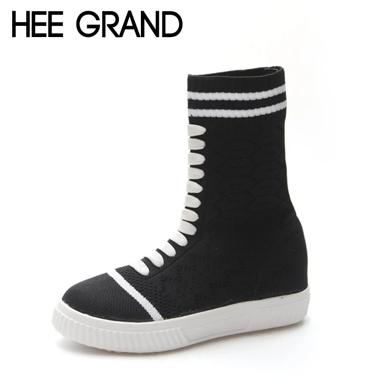 HEE GRAND/2018 г. Новые Модные женские ботинки Повседневная зимняя обувь на плоской