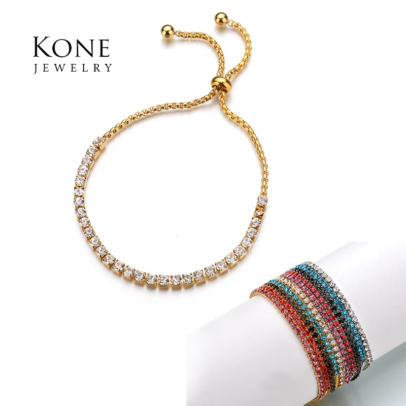 2017 простые регулируемые браслеты цепочки золотого цвета из нержавеющей стали с