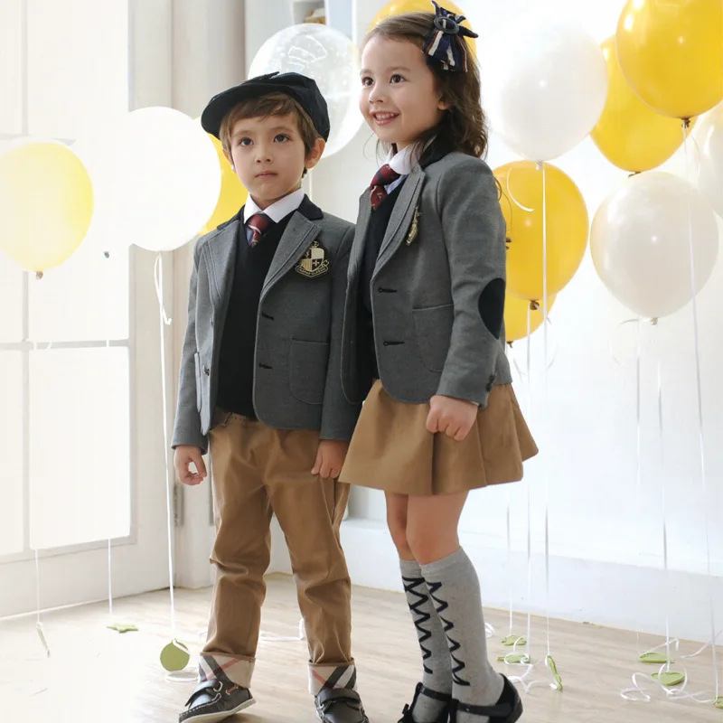 Детская школьная форма Новинка осенне зимняя для мальчиков и девочек брендовые