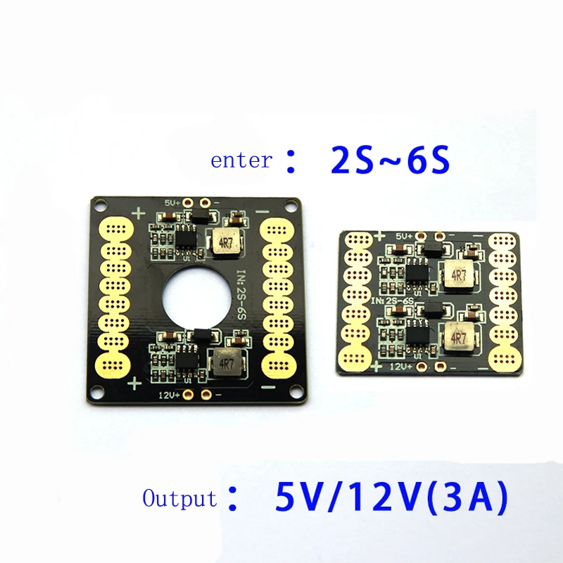 1 шт. FPV дрон PDB Enter 2S 6S выход 5 в/12 в 3A распределительная плата питания w Dual BEC для