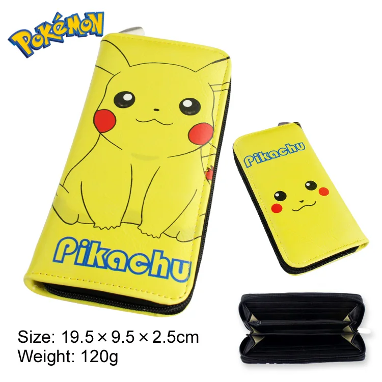 Pikachu Аниме Карманный Монстр/Дэдпул/Цифровой Монстр/Гравити Фолз Многофункциональный Повседневный Длинный кошелек/сотовый телефон клатч кошелек - Цвет: Pikachu