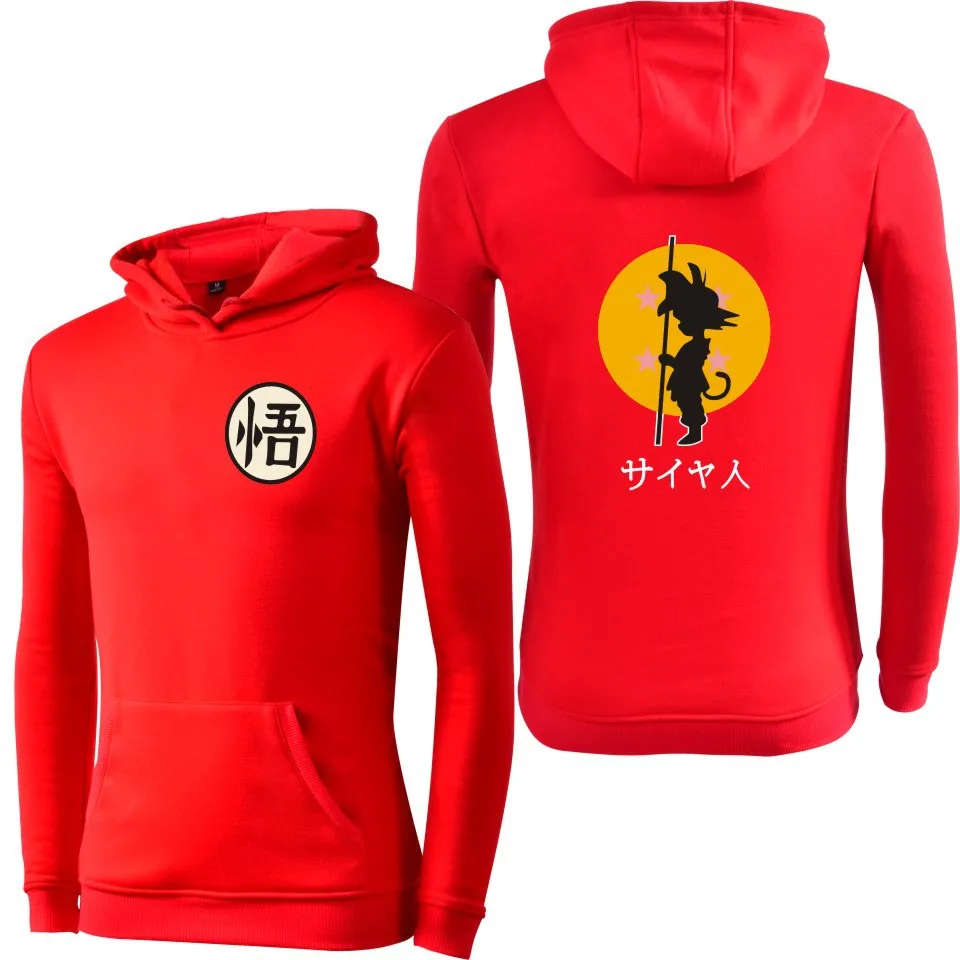 Liesa хлопок Dragon Ball Толстовка Повседневное Зимние флисовые кофты Для мужчин High Street