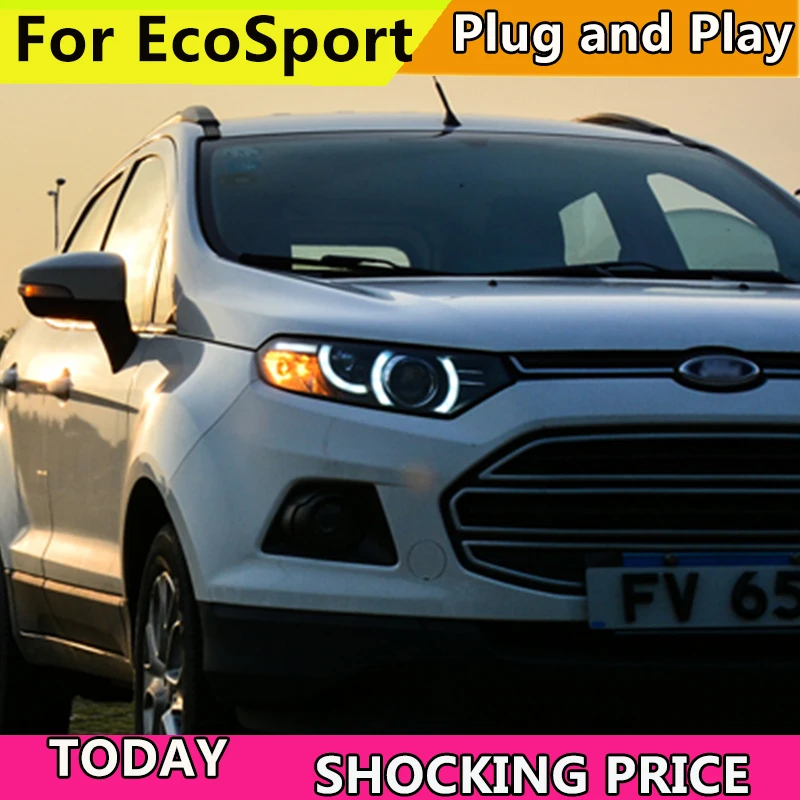Автостайлинг для ford EcoSport фары 2013-2018 автомобильные товары Объективы xenon H7 передние