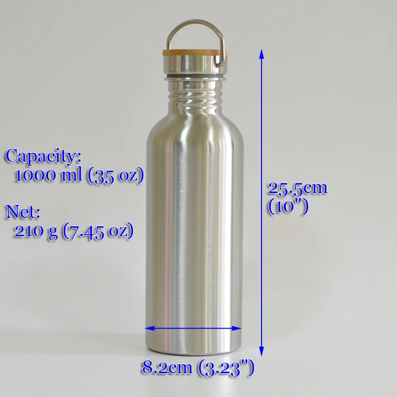 1000 мл/34 унции из нержавеющей стали бутылка для воды путешествий на открытом