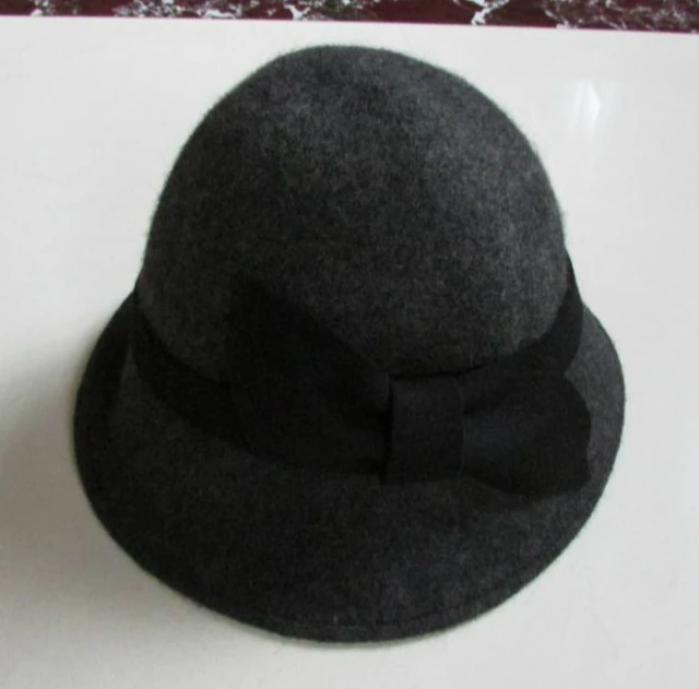 Коричневый Для женщин Fedora шерстяного фетра Madam цветок распутница Клош|fedora hat