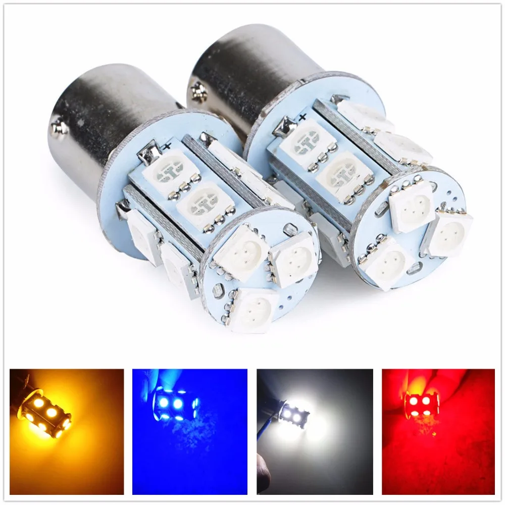 2 шт. BAY15D P21/5 Вт 1157 13 5050 SMD белый поворотного тормоза светодиодный светильник