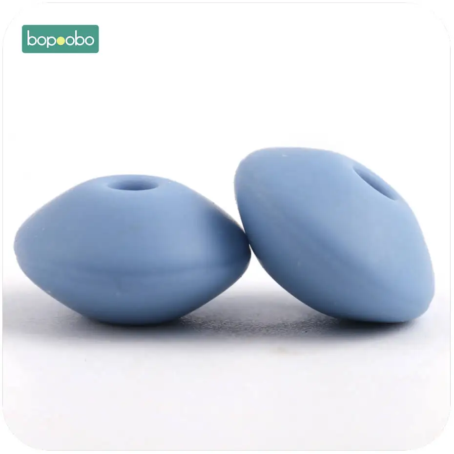 Blue Bopobo 40 шт 12 мм Силиконовые Бусины Abacus чечевица SoftBPA бесплатно пищевого материала DIY ремесла Детские Teeething бусы Детские Прорезыватели - Цвет: Blue