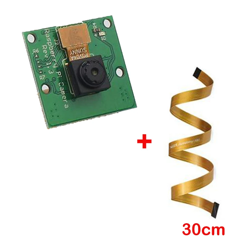 as picture Модуль для камеры Raspberry Pi 5MP 1080p с ленточным кабелем для камеры 30 см Pi Zero и кабелем для камеры 50 см Pi 3 для Raspberry Pi B+ 2 - Цвет: as picture