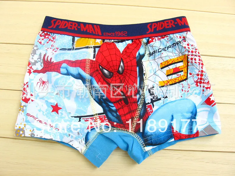 boys children underwear boxer shorts fit 3-10yrs kids baby cartoon spider-man designs panties clothing 95% cotton | Мать и ребенок