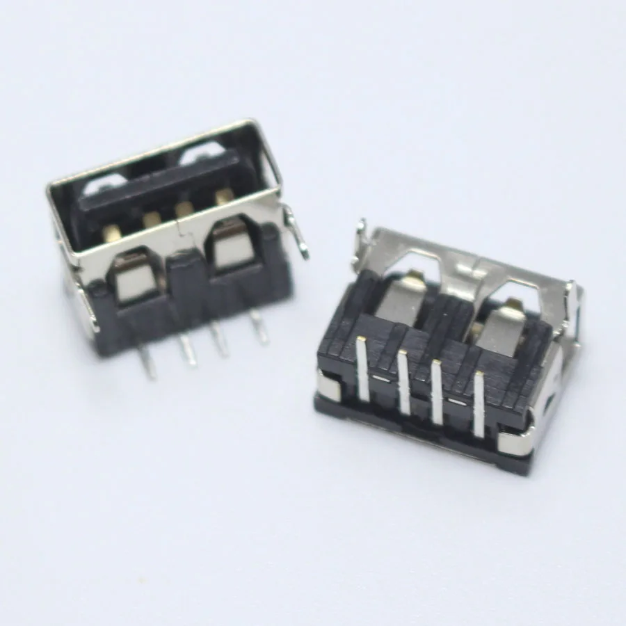 10 шт. SMD USB Type A гнездовой разъем черный 4 контактный AF 0 для монтажа печатной платы