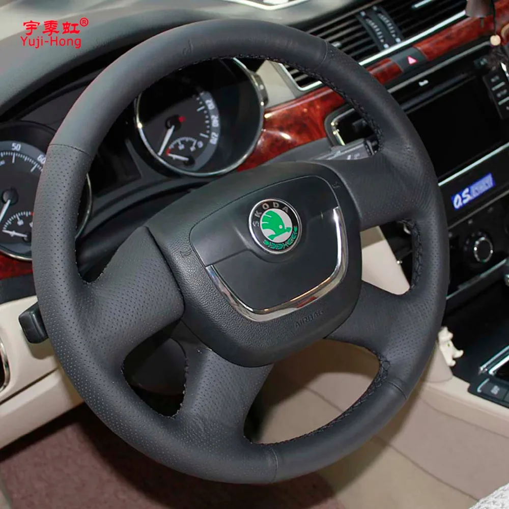 Чехол для SKODA Octavia Superb 2009 2012 натуральная кожа прошитый вручную верхний слой из