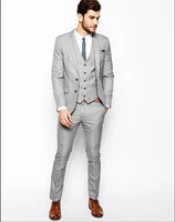 2019 grey mens business wedding suits men custom made slim fit fashion suits high quality wedding suits jacket vest pants