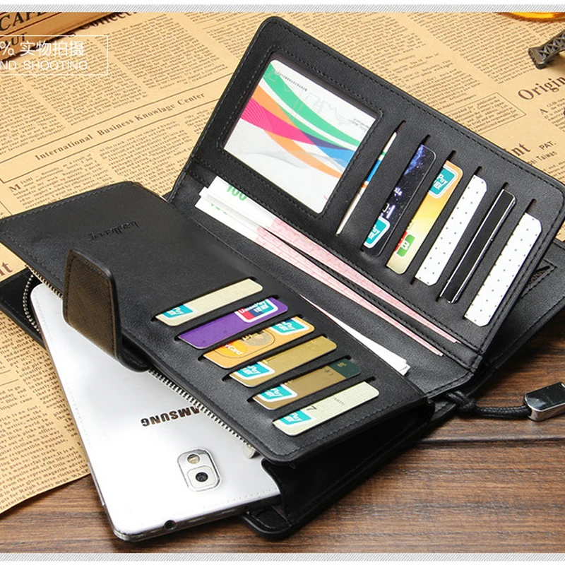 Baellerry 2017 New Fashion men wallets famous brand mens wallet baellerry male leather coin purse card cash receipt holder WL479 | Багаж и