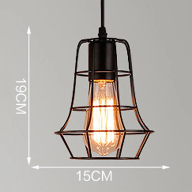 Vintage Retro Iron Lamp Cage Lampshade Pendant Light Lamp shade Table Ceiling Pendant Light Shade Lamp Cover Home Decor