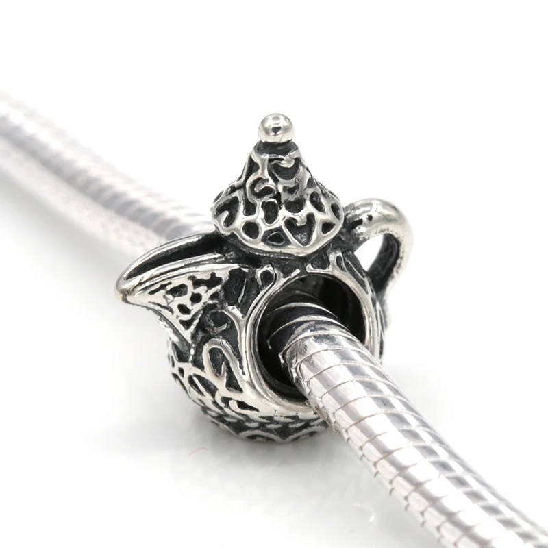 925 Sterling Silver Teapot Charm Bead Fits European Bracelets DIY Original Jewelry Wholesale | Украшения и аксессуары
