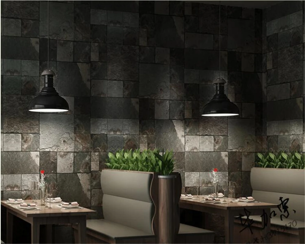 

beibehang Antique Brick 3d Wallpaper Chinese Rock Retro Senior Fashion KTV Restaurant Background Wall papel de parede wall paper