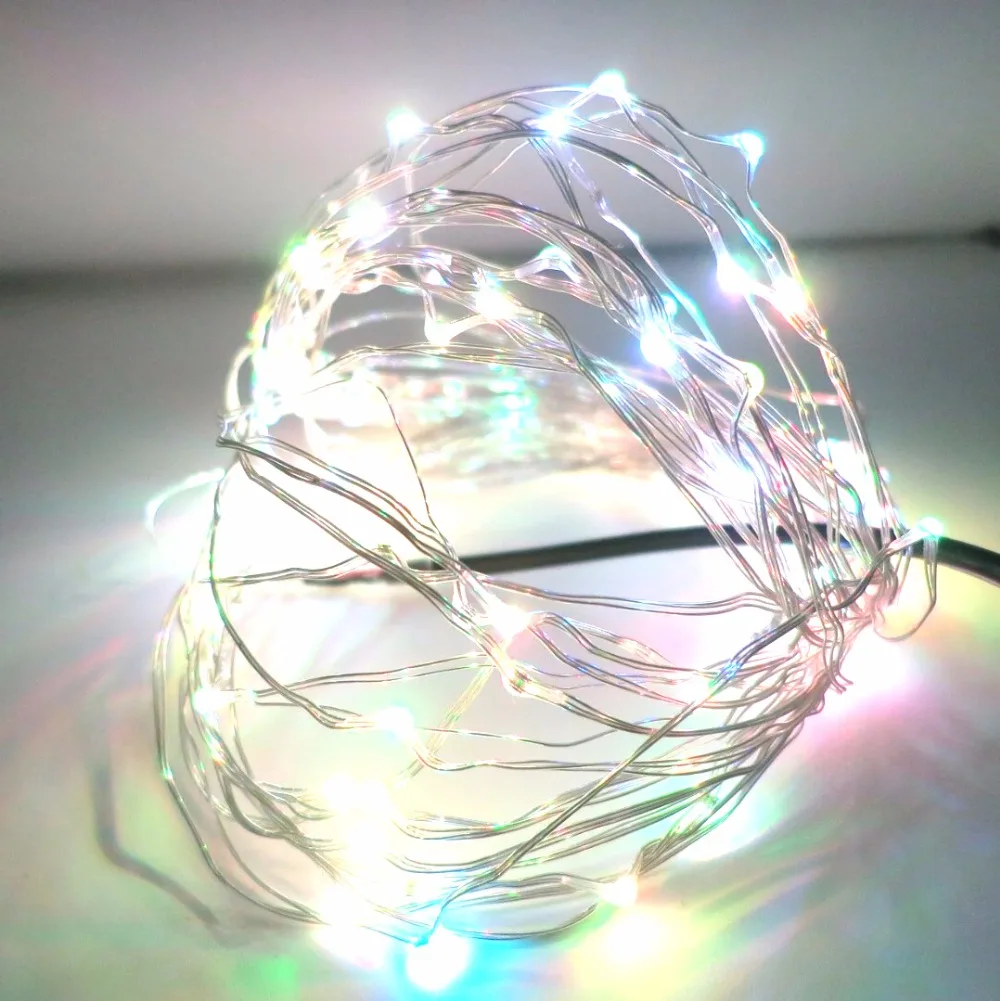 10pcs/LOT 10m DC12V Powered LED String Fairy Light RGB many Colorful Cooper Wire Waterproof Decorative Christmas Holiday 100LED | Освещение