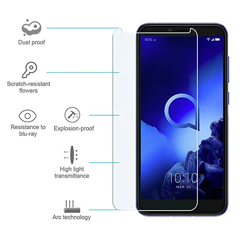 Закаленное стекло Alcatel 1 S 2019 5024D для 5024 5024Y 5024K Защитная пленка экрана чехол