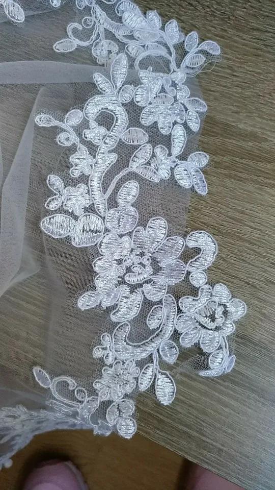 Реальные фотографии 2018 Новинка Горячая белая/Слоновая свадебная вуаль 3 м