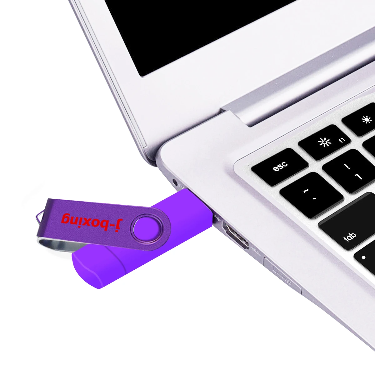 USB флеш накопитель OTG фиолетовый высокоскоростной объемом 64 ГБ 32 16 8 для